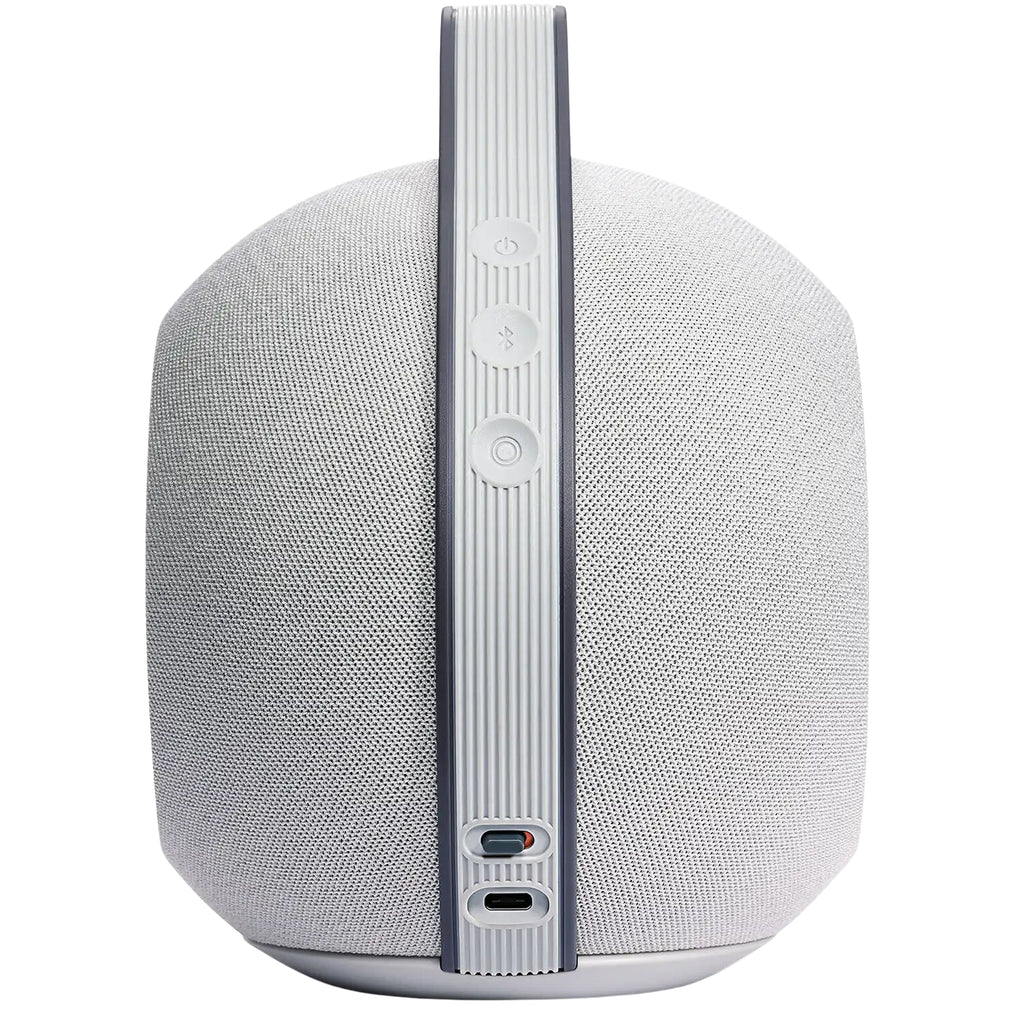 Devialet Mania portable speaker with sleek black design and control buttons on top, showcasing compact, modern audio equipment.