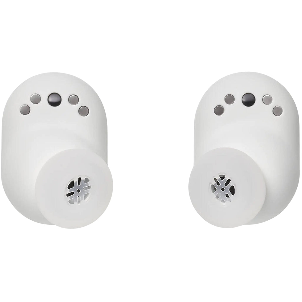 Devialet Gemini II wireless in-ear headphones with sleek black earbuds and inline controls on a white background.