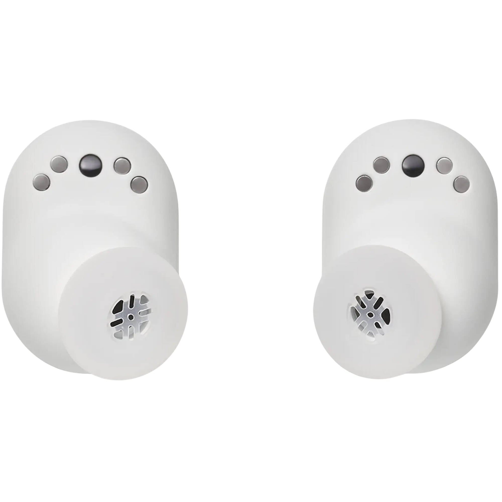 Devialet Gemini II wireless in-ear headphones with sleek black earbuds and inline controls on a white background.