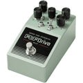 Warm Audio Fluff Drive guitar pedal with control knobs and input/output jacks, showcasing its compact design and warm tone.