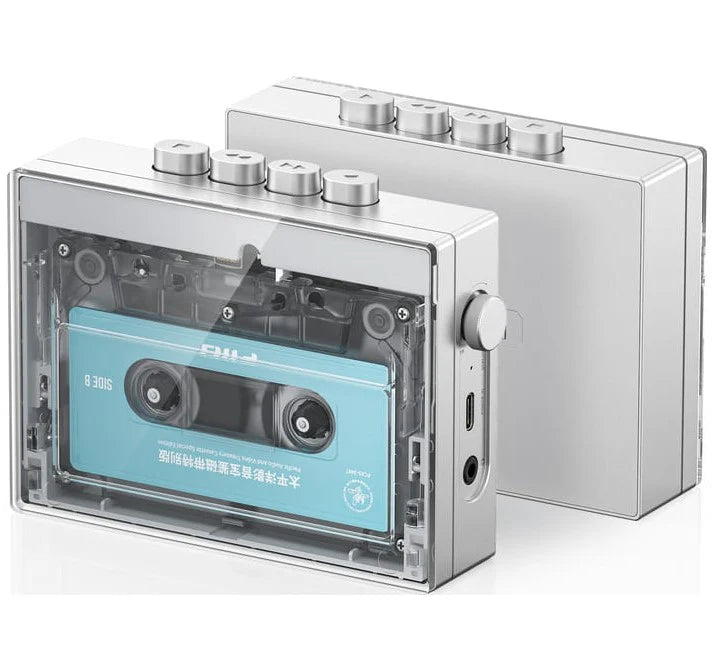 FiiO CP13 portable music player with sleek design and user interface, showcasing its compact size and control buttons.