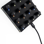 Intech Studio PO16 Linear Series 3 MIDI controller with knobs and buttons for music production and digital interface control.