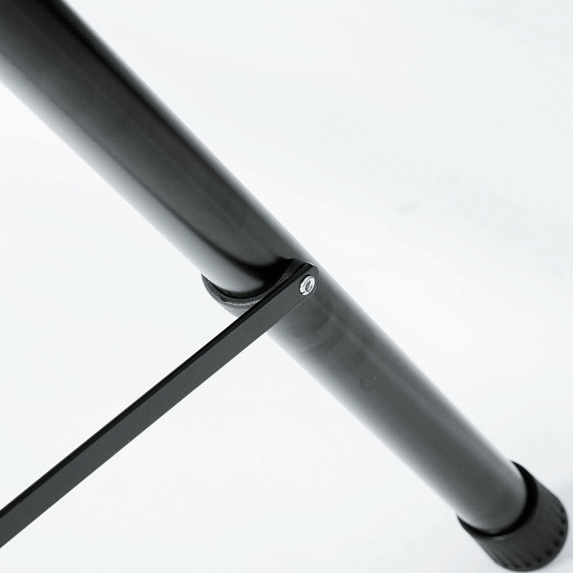 K&M 21435 PA speaker stands with adjustable height and sturdy metal construction for professional audio setup.