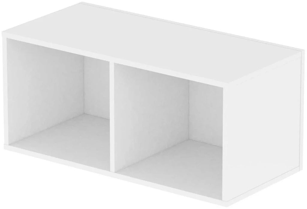 Glorious Record Box 230 DJ table and furniture with storage compartments for vinyl records and DJ equipment.