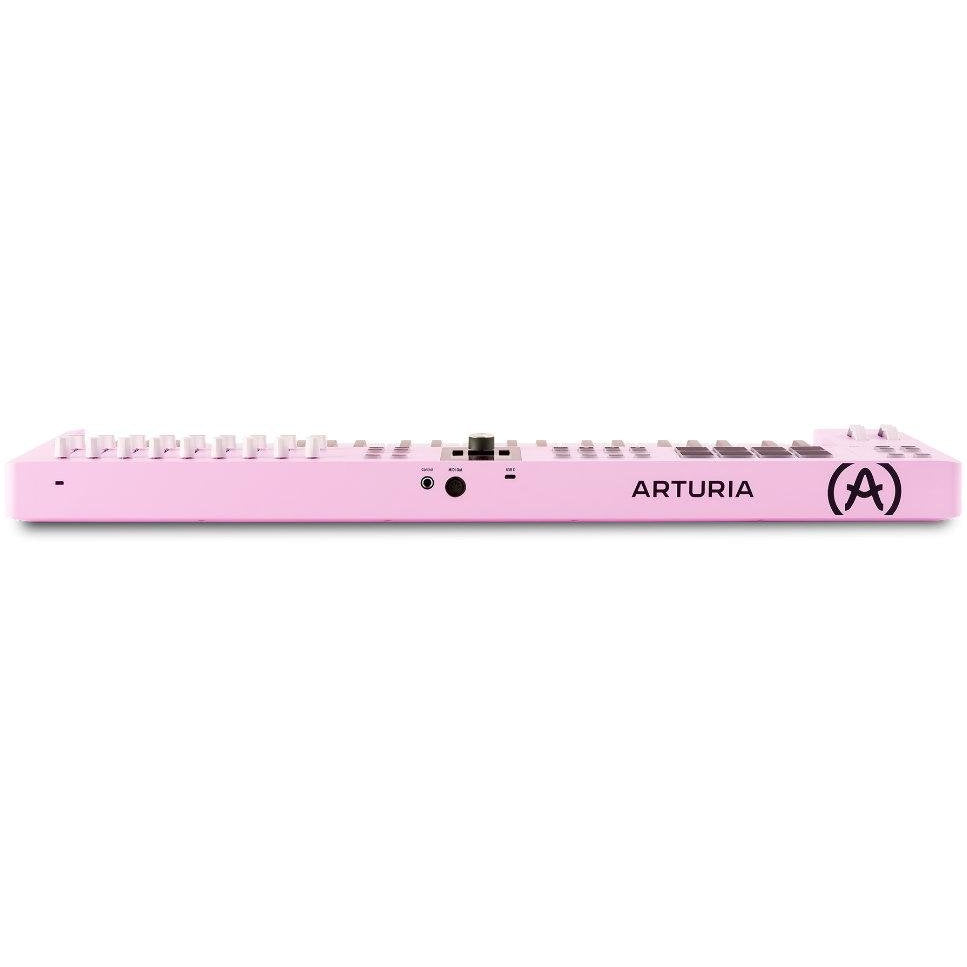 Arturia KeyLab Essential 49 MK3 MIDI keyboard with keys, knobs, and control surface for music production and MIDI control.