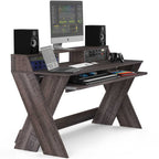 Glorious Sound Desk Pro studio furniture with adjustable height and sleek design for professional music production setups.