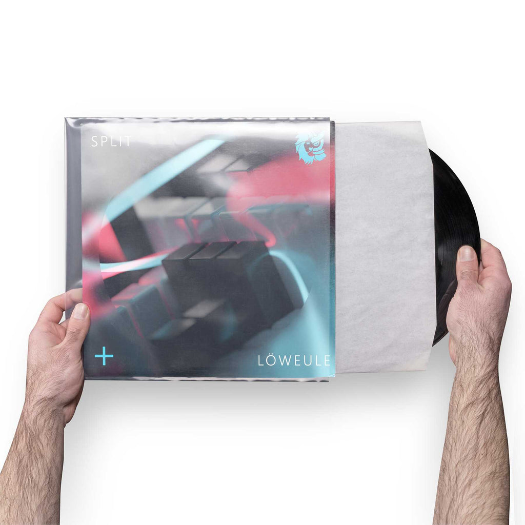 Reloop Premium 12-inch vinyl record sleeves, set of 100, clear protective outer covers for LPs.
