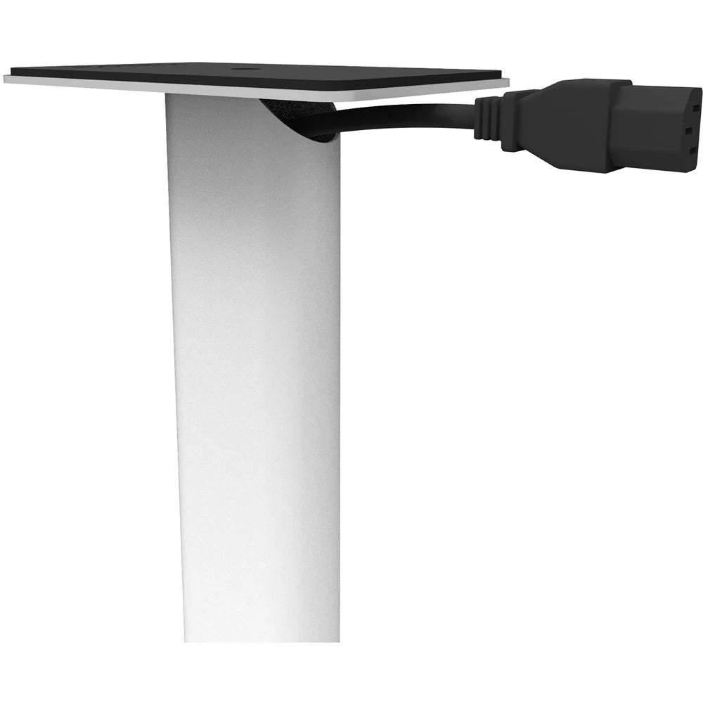 Kanto Audio SP26 26-inch white speaker stands with sturdy metal construction and adjustable height for optimal audio setup.