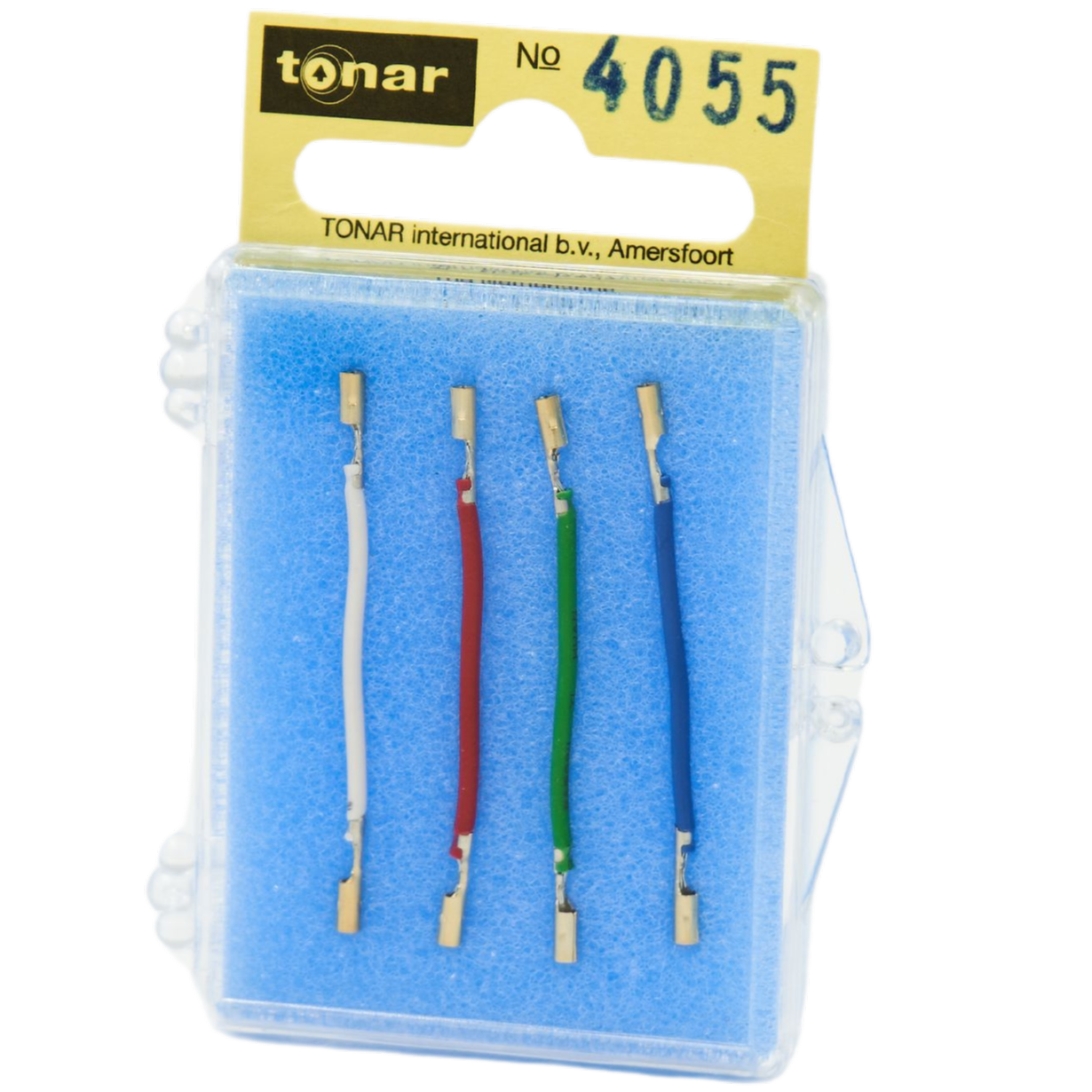 Tonar Headshell Wires for cartridge setup, shown in the image with detailed connectors and wiring for turntable headshells.