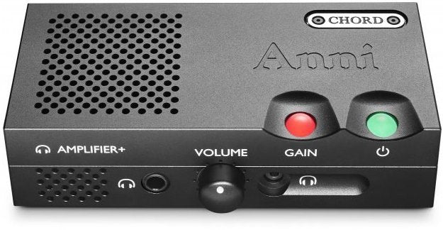 Chord Electronics Anni stereo amplifier showcasing sleek design and front panel controls.