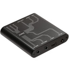 Intech Studio KNOT MIDI interface with multiple input and output ports, compact black design, connected to music equipment.