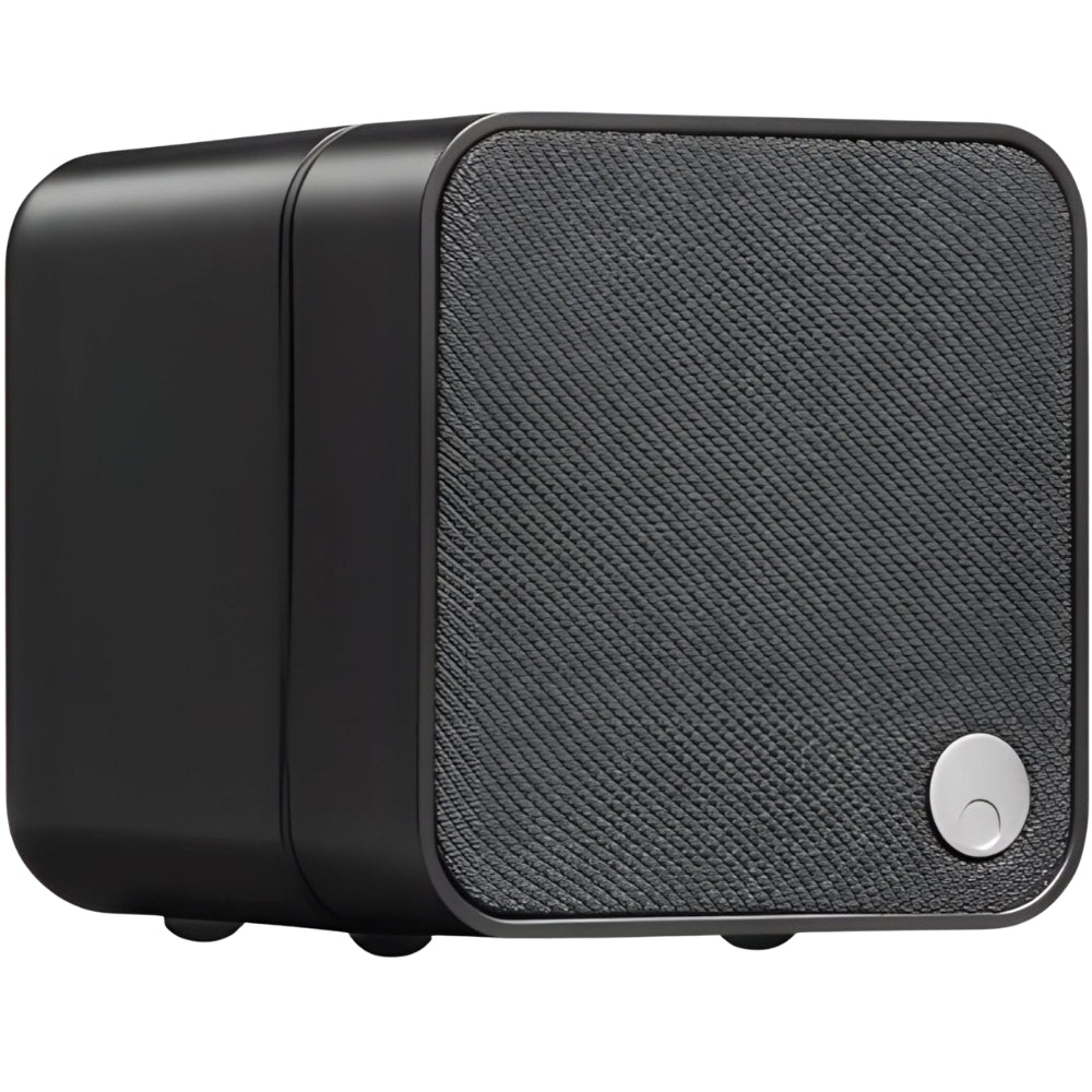 Cambridge Audio MSX 10 speakers with sleek black design and compact size, ideal for high-quality audio playback.