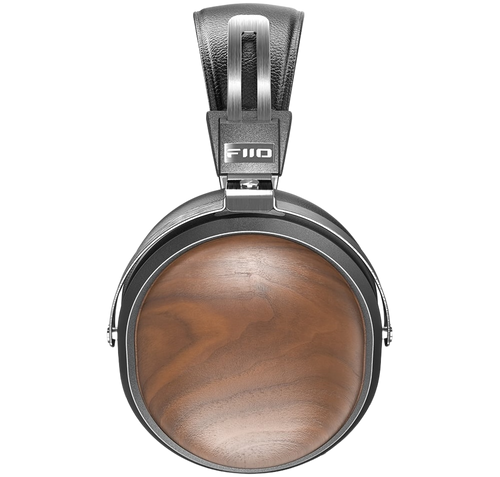 FiiO FT1 wired headphones with black ear cushions and inline remote, designed for high-quality audio listening.