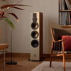 DALI Sonik 9 passive floorstanding speakers with sleek black finish and tall, elegant design for high-quality home audio.