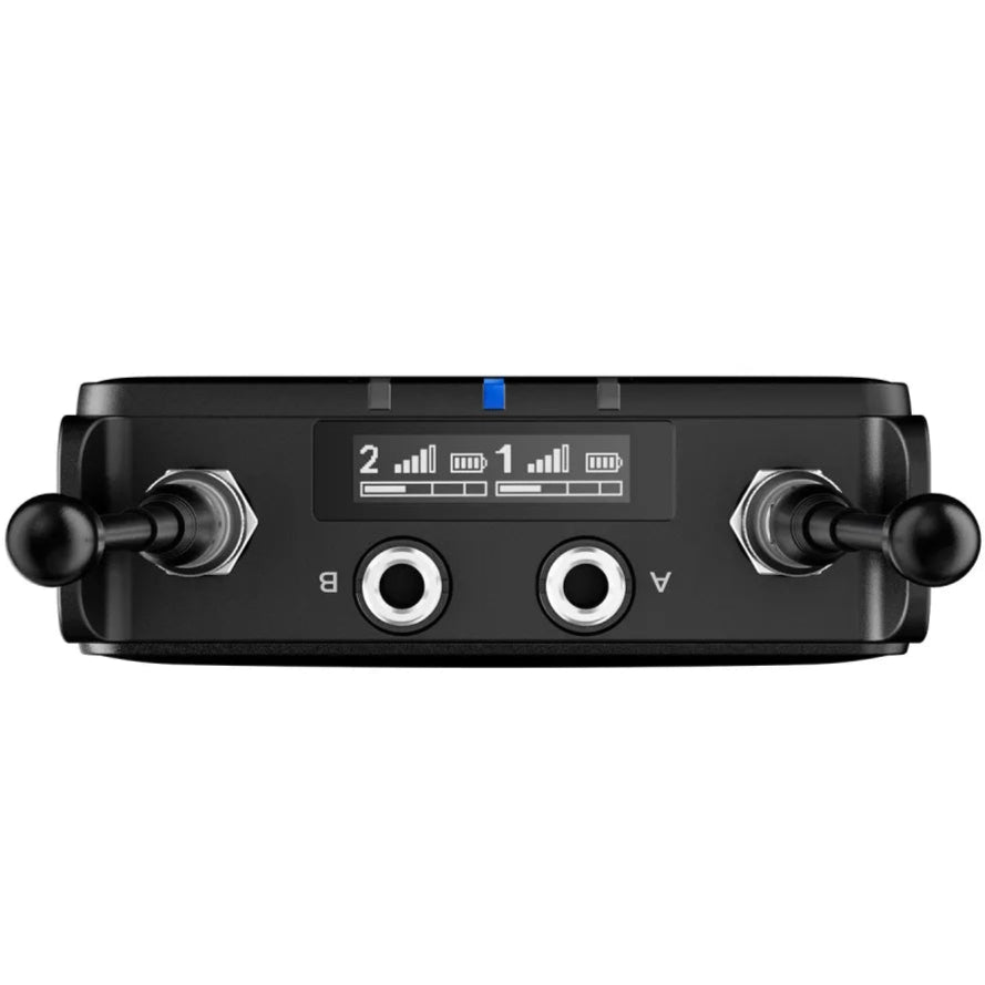 Saramonic K9 professional wireless microphone system with receiver and transmitter, compact and portable for audio recording.