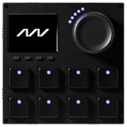 Intech Studio VSN1 Series 3 MIDI controller with knobs, pads, and sliders for music production.