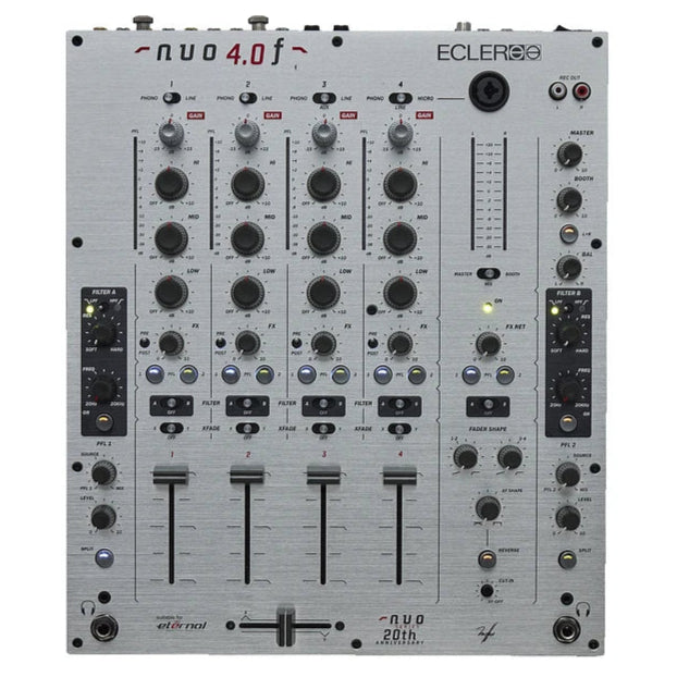 ECLER NUO4 DJ ミキサー Ecler NUO4.0F: A 4-channel DJ Mixer with Analogue Filters
