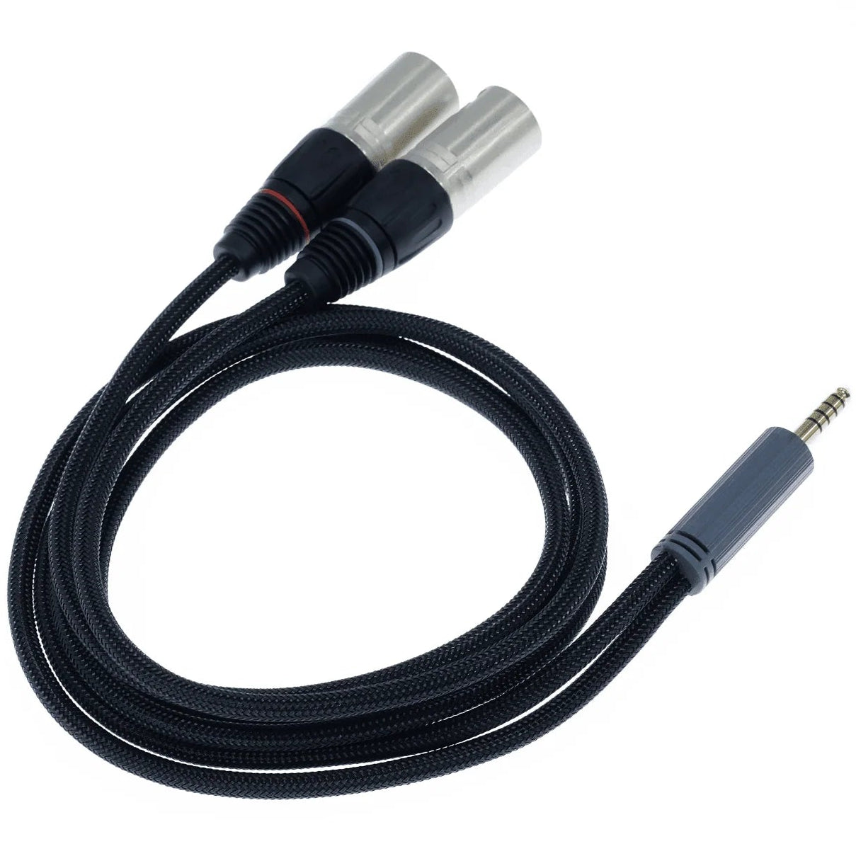 iFi Audio 4.4mm to XLR Cable SE, 1m length, showcasing the high-quality connectors and flexible cable design.