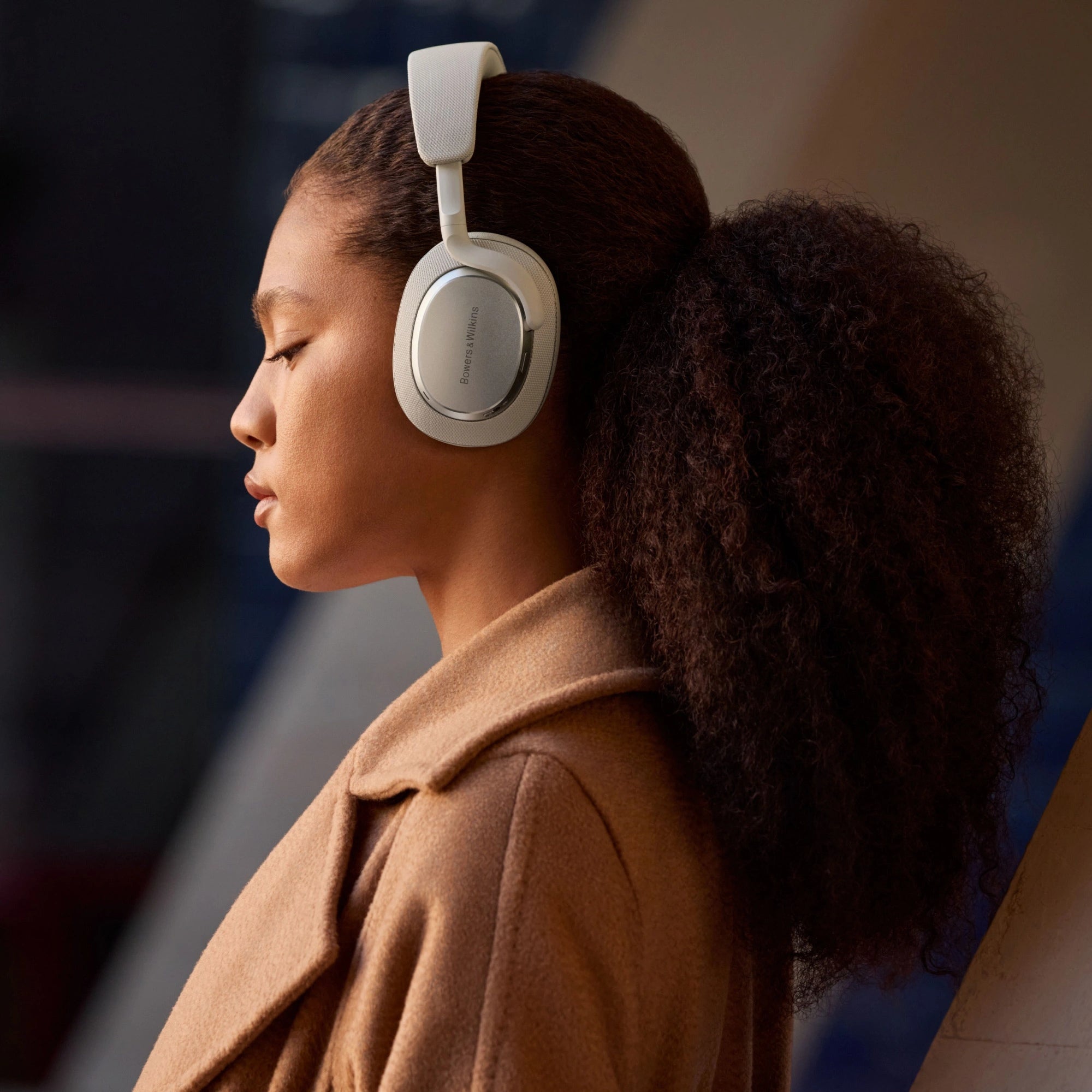 Bowers & Wilkins Px7 S3 wireless headphones shown in black with cushioned ear cups and adjustable headband.