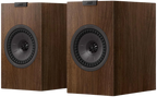 KEF Q1 Meta passive bookshelf speakers with black finish, showcasing compact design and front-facing speaker drivers.