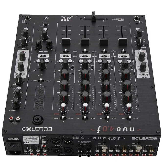 ECLER NUO4 DJ ミキサー Ecler NUO4.0F: A 4-channel DJ Mixer with Analogue Filters