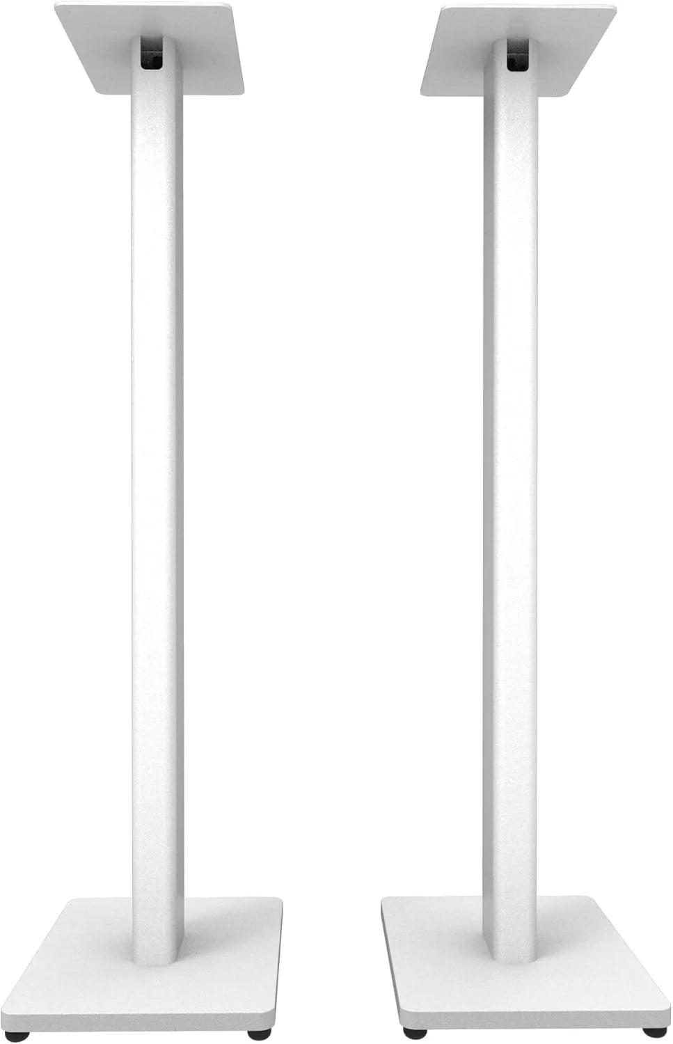 Kanto Audio ST34 speaker stands with black metal construction, designed to elevate and support audio speakers.