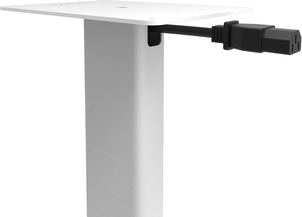 Kanto Audio ST34 speaker stands in black with adjustable height and sturdy metal construction for optimal audio setup.