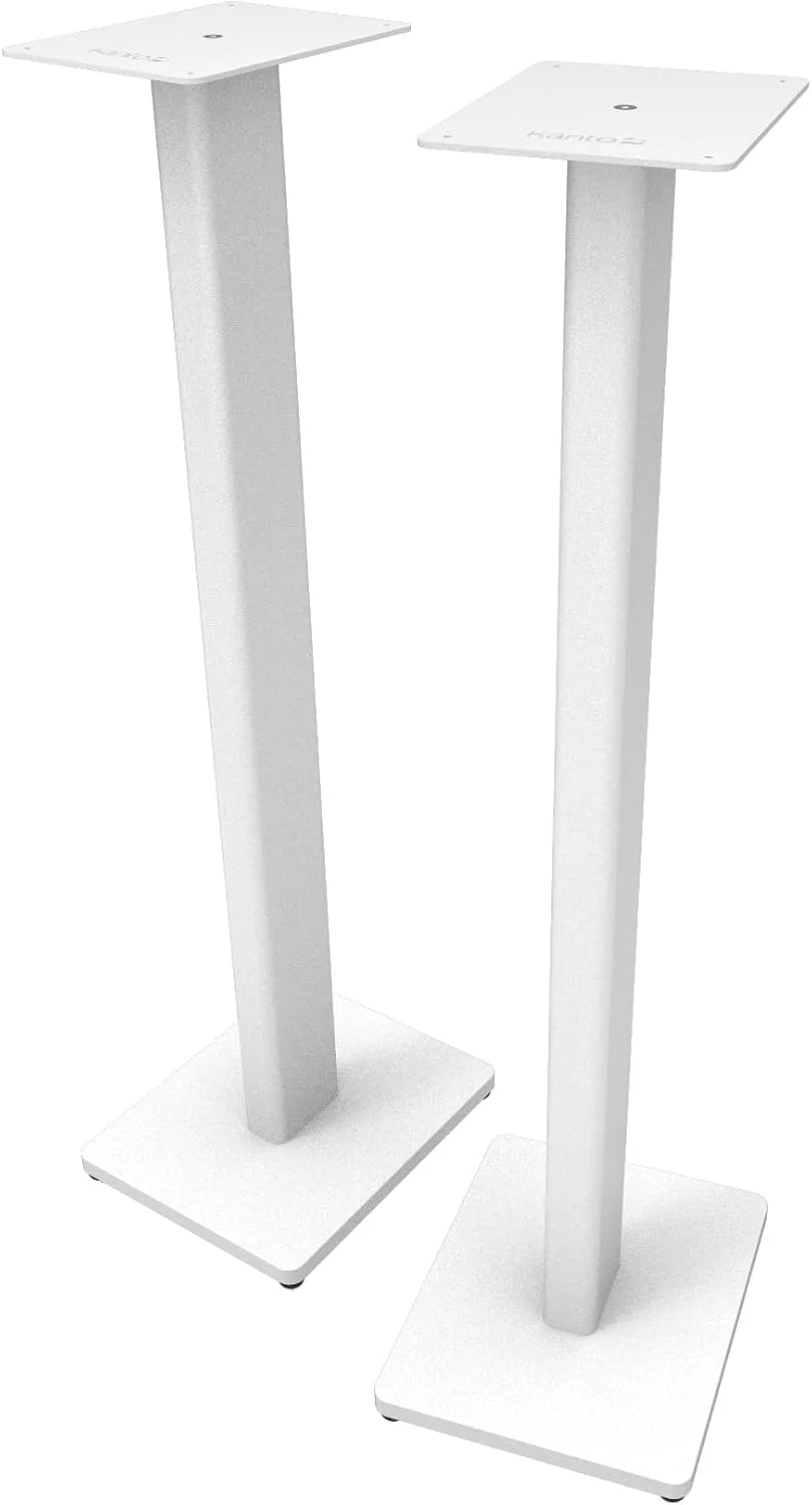 Kanto Audio ST34 speaker stands for optimal positioning of bookshelf speakers in a modern home audio setup