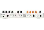 Arturia MicroFreak Vocoder Edition synthesizer with red casing and control knobs, showcasing its compact design and modern features.