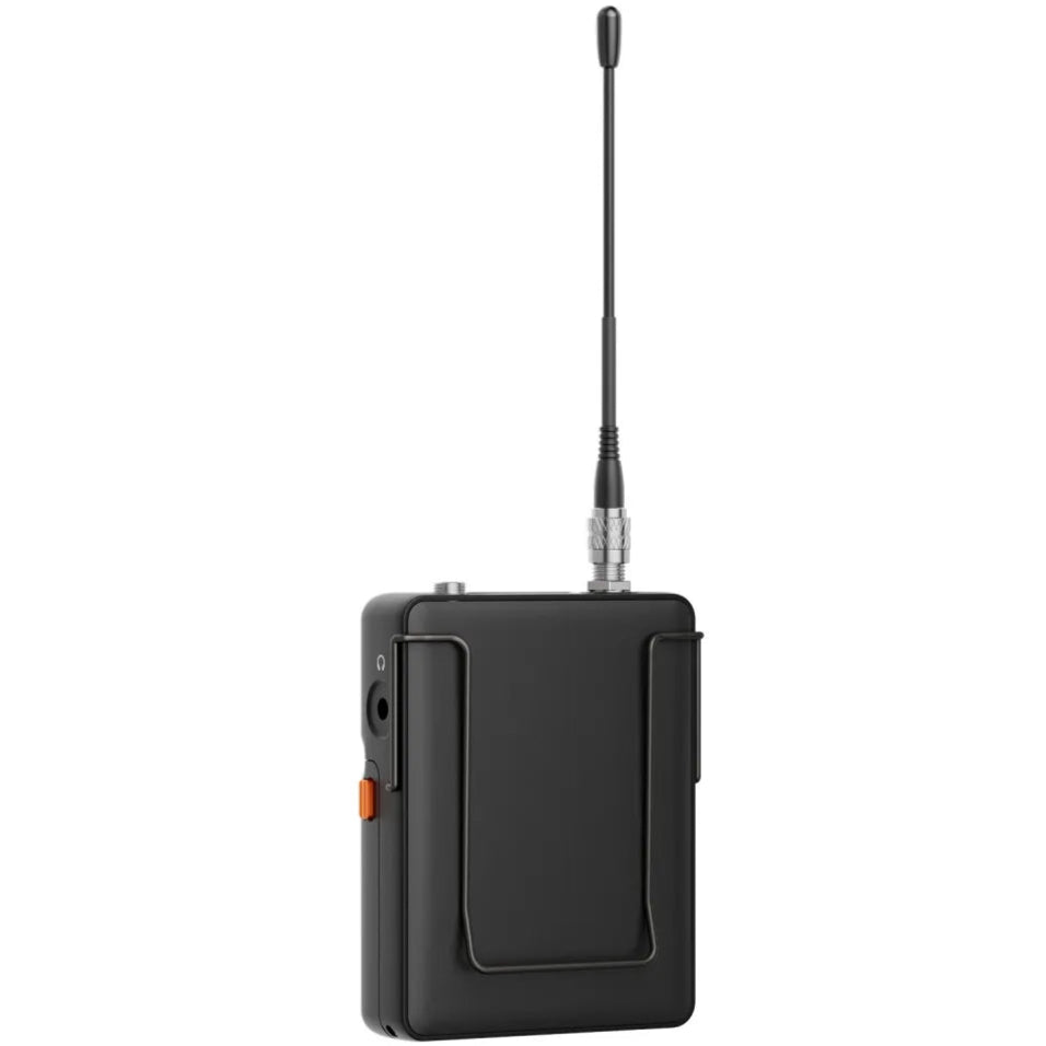 Saramonic K9 professional wireless microphone system with transmitter and receiver units on a plain background.