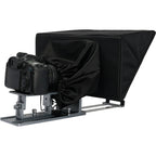 Feelworld TP16 teleprompter with adjustable mirror and sleek design for professional video presentations and broadcasting.