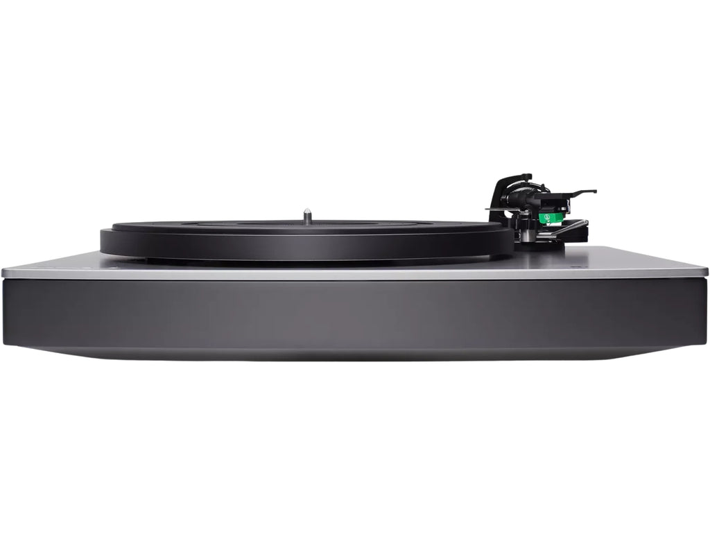 Cambridge Audio Alva ST turntable with sleek modern design, featuring a tonearm and platter for high-quality vinyl playback.