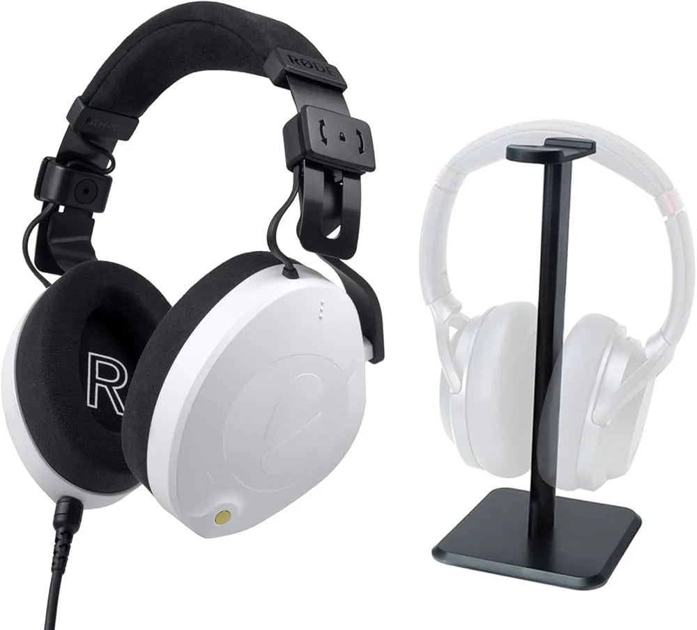 Rode NTH-100 studio headphones with over-ear design, black color, and adjustable headband for professional audio monitoring.