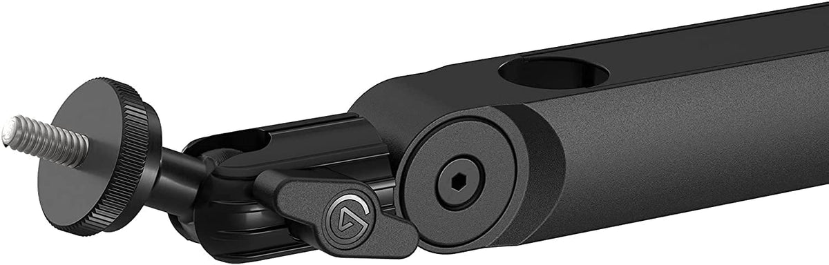 Elgato Wave Mic Arm Low Profile broadcast microphone arm with sleek design and adjustable mount for studio setups