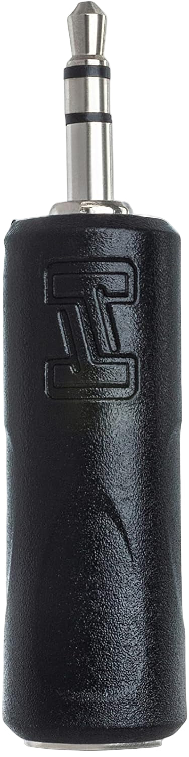 Hosa GMP-112 6.3mm TRS female to 3.5mm TRS male headphone adapter connected to audio equipment