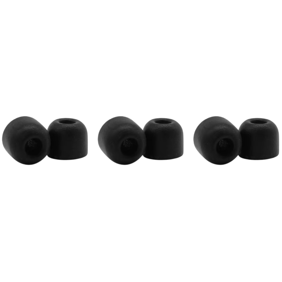 Shure EACYF1-6M Black Foam Sleeves (Medium, 3 Pair)