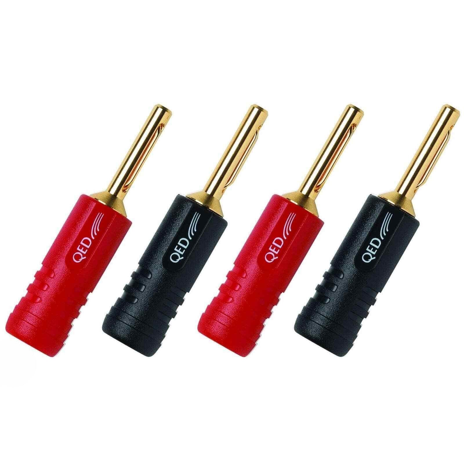 QED Screwloc ABS 4mm Banana / Spade Plugs