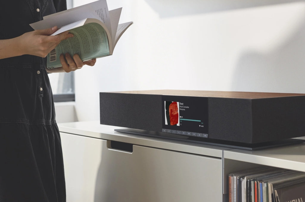 Cambridge Audio Evo One wireless speaker showcasing sleek design and premium sound quality for versatile home audio.