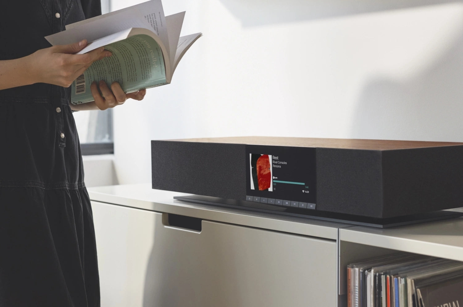 Cambridge Audio Evo One wireless speaker showcasing sleek design and premium sound quality for versatile home audio.