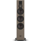 DALI Sonik 9 passive floorstanding speakers with sleek black cabinets and multiple drivers for immersive stereo sound.