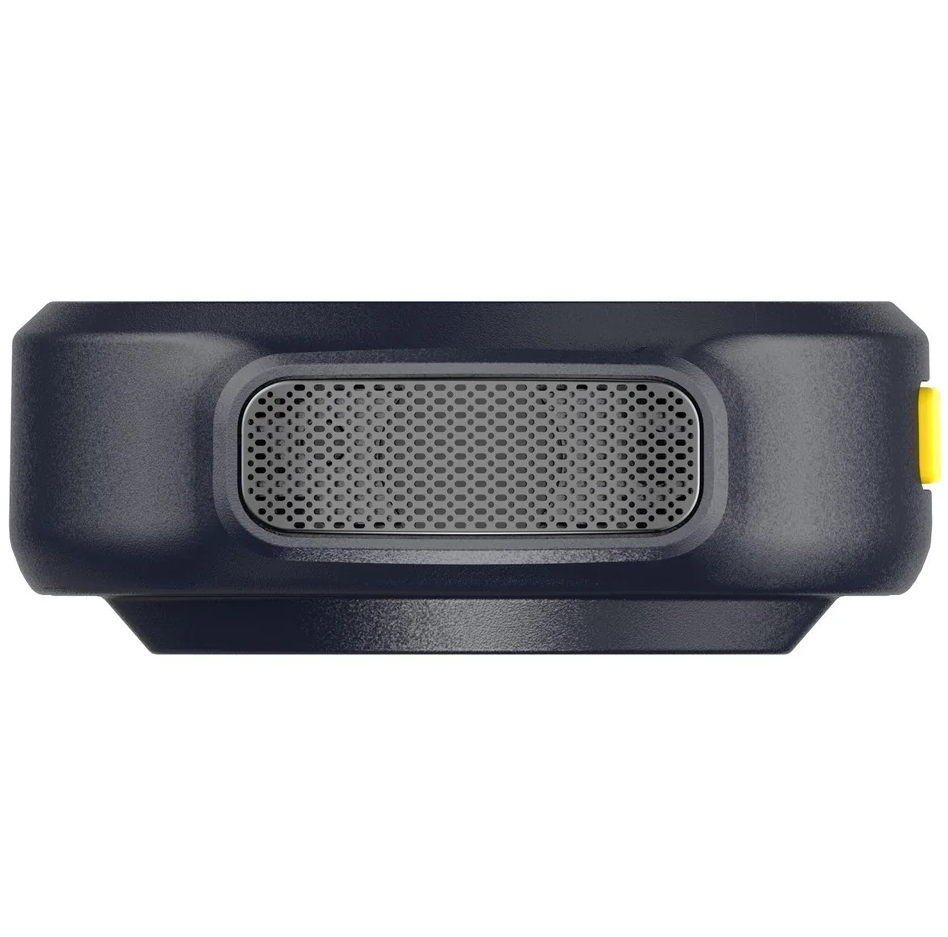 Hollyland Lark M2 wireless microphone transmitter in shine charcoal finish, compact and portable for professional audio recording.