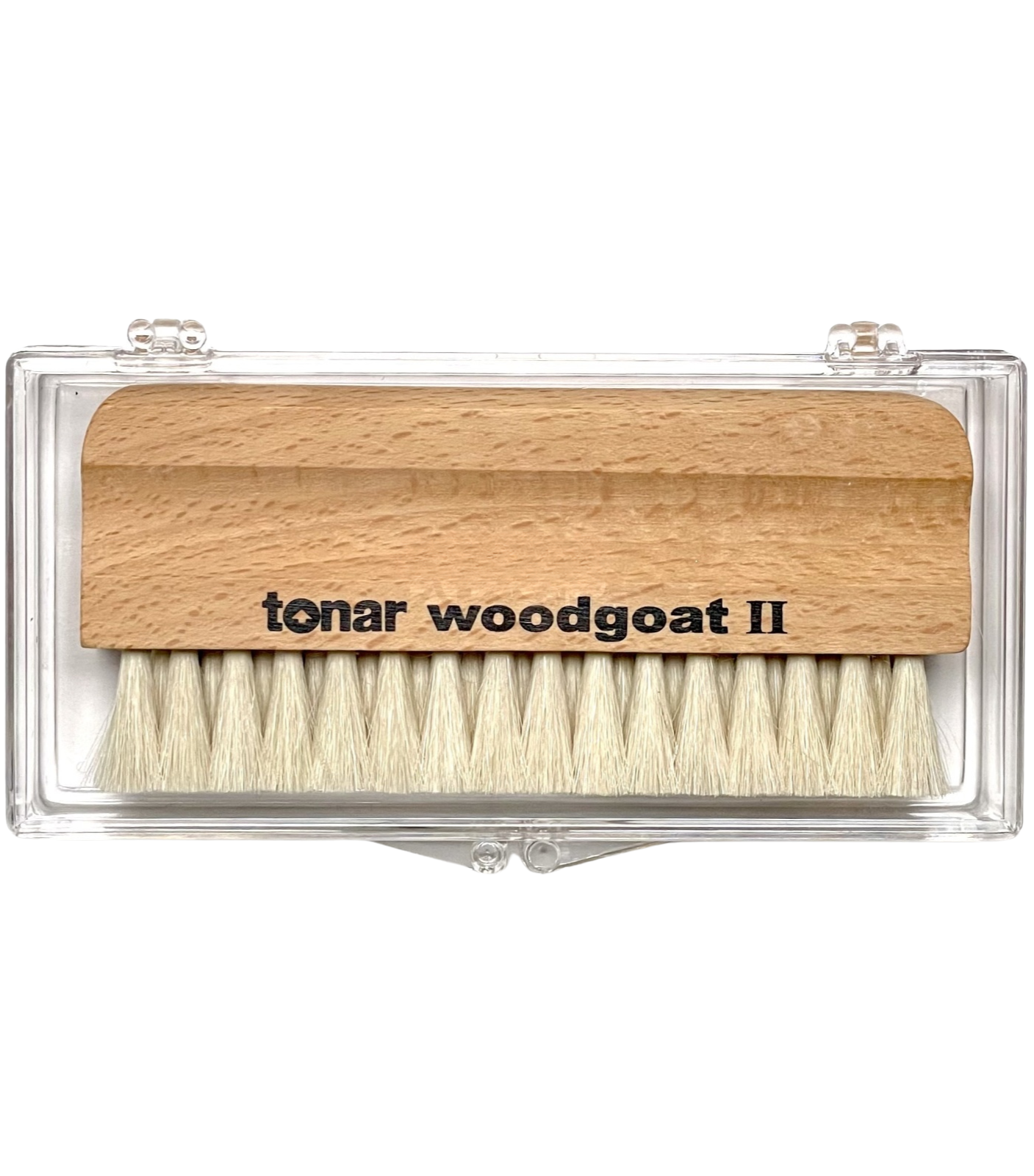 Tonar Woodgoat II record brush by Tonar, a wooden cleaning tool designed for gentle vinyl record cleaning.