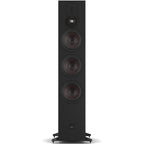 DALI Sonik 9 passive floorstanding speakers with wood grain finish and sleek design, showcasing a tall, modern audio speaker setup.
