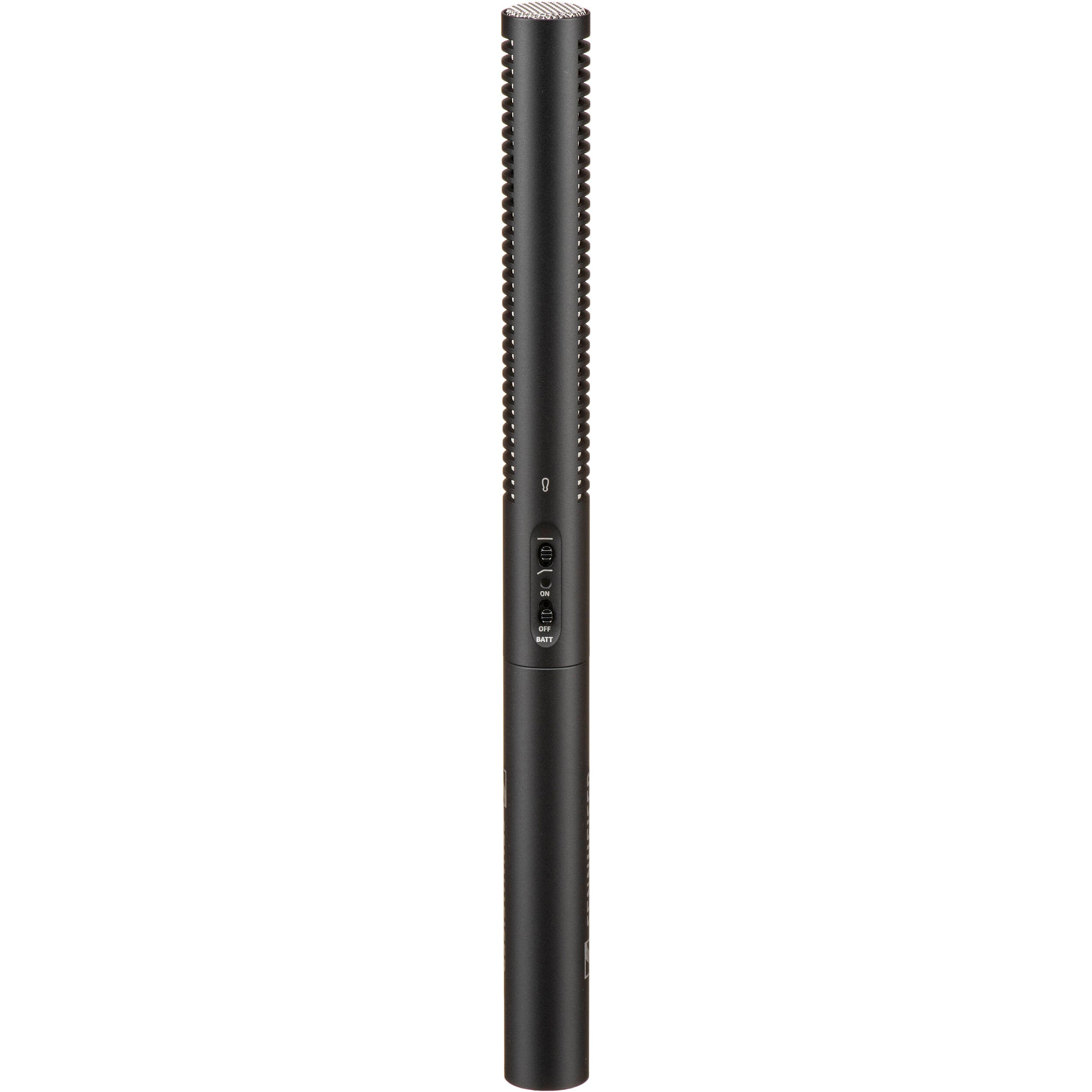 Sennheiser MKE 600 shotgun microphone with shock mount and XLR connector for professional audio recording.