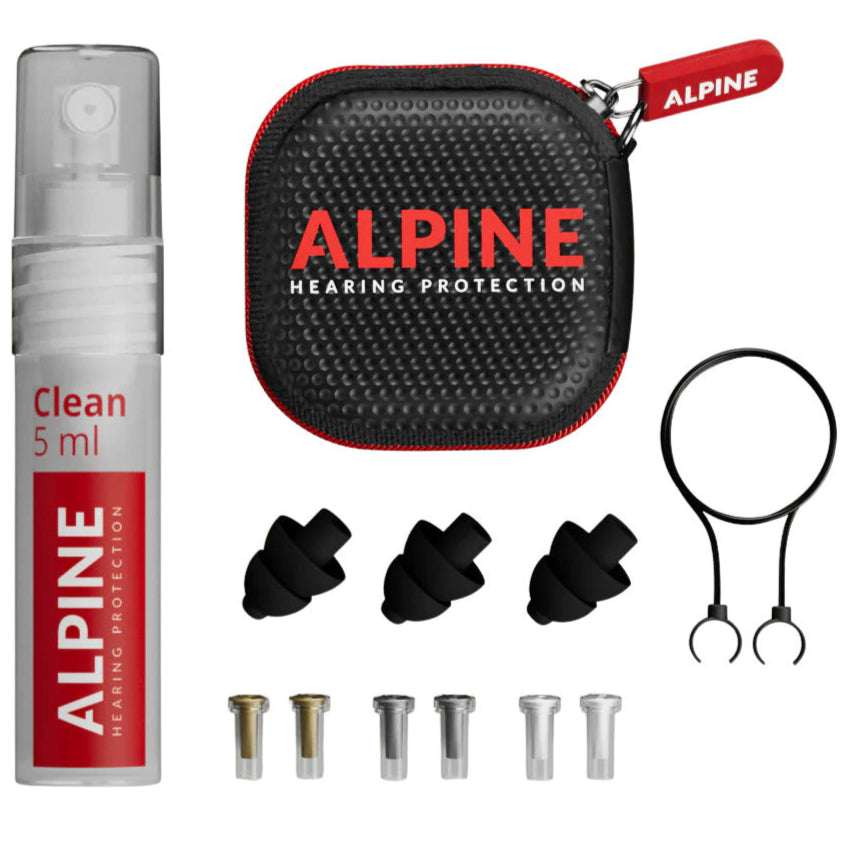 Alpine Music Safe Pro earplugs for hearing protection, shown in their packaging with soft silicone tips.