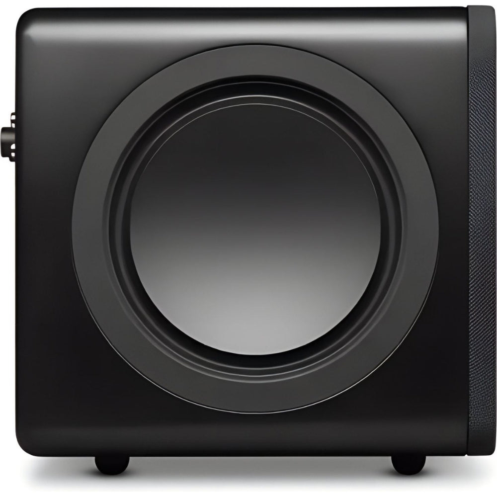 Cambridge Audio MSX Sub 200 subwoofer with sleek black finish and robust design for deep bass sound in home audio systems.
