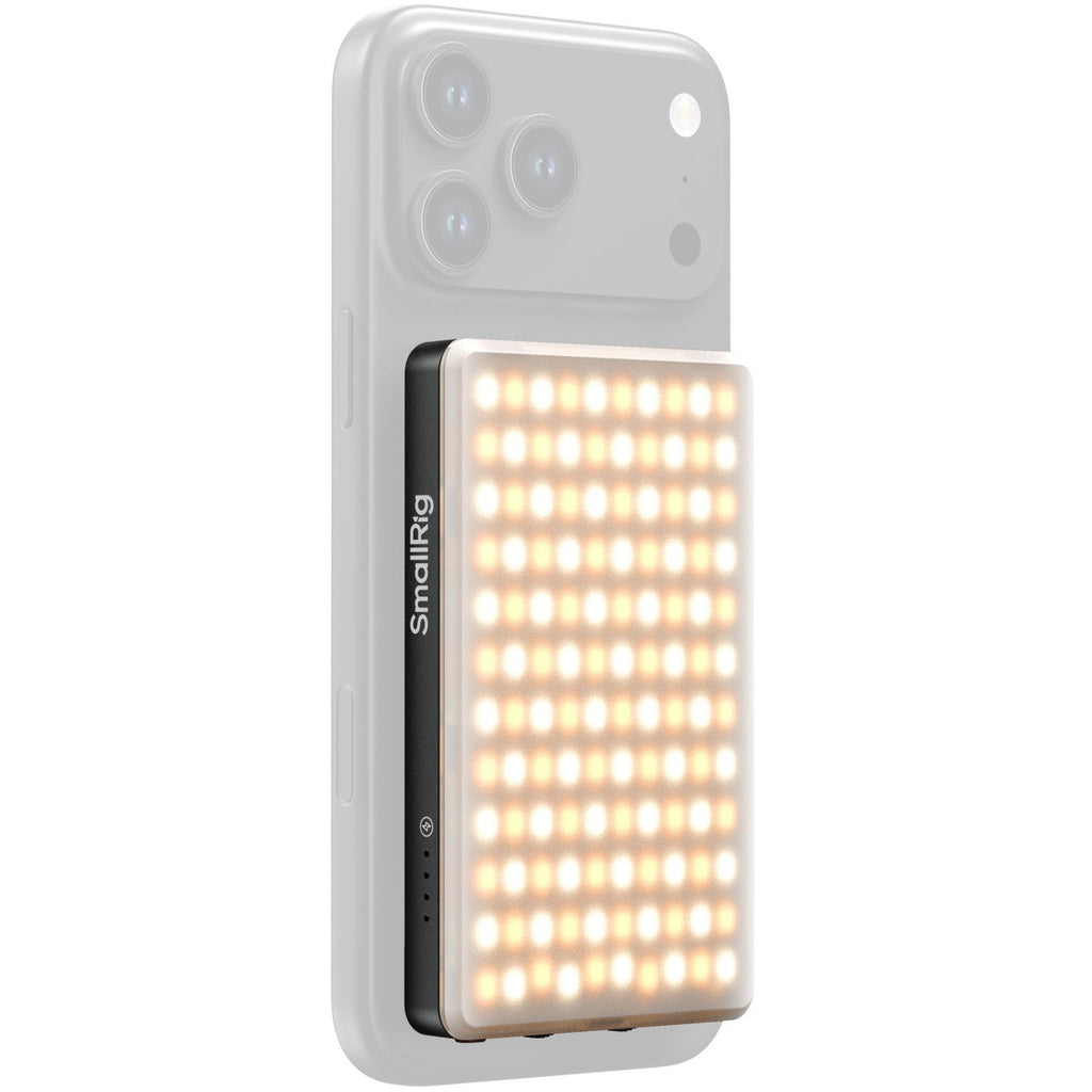 SmallRig M3 attachable mobile phone LED video light with clip, bi-color LED light for improved video lighting.
