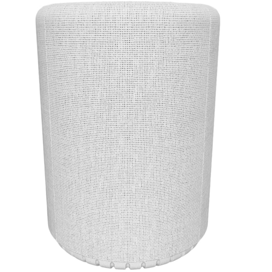 Light grey Audio Pro A10 MK2 wireless speaker with sleek design and control buttons visible on the front.