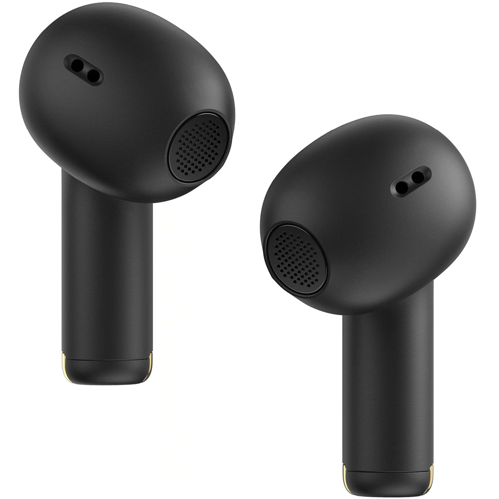 Black Sennheiser Accentum Open wireless in-ear headphones with sleek design and in-ear earbuds, shown in a product image.