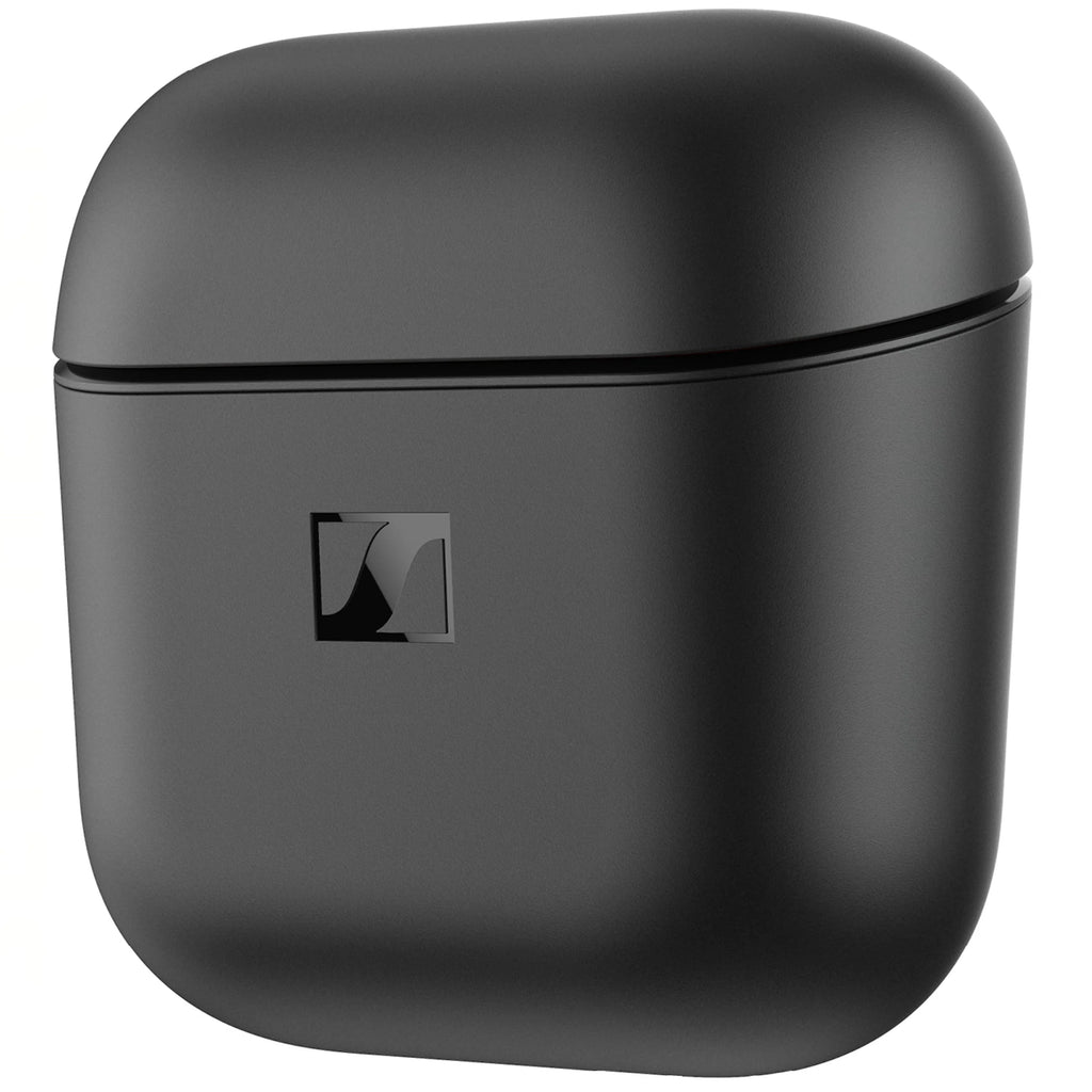 Black Sennheiser Accentum Open wireless in-ear headphones with sleek design and ear tips visible in the image.